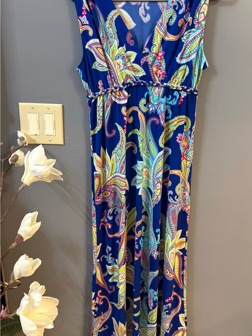 Philosophy Royal Blue Paisley Maxi Dress